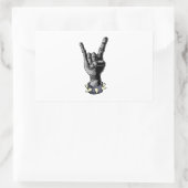 Metal Hand Devil Horns Heavy Metal Rechthoekige Sticker (Tas)