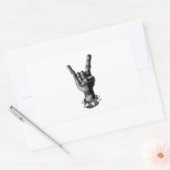 Metal Hand Devil Horns Heavy Metal Rechthoekige Sticker (Envelop)