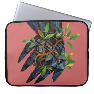 Metal Hand Growing Tree-laptop Hoesje Lemuel Line Laptop Sleeve