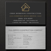 Metal Handyman Construction Black Gold  Visitekaartje
