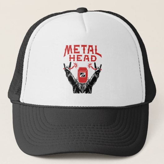 Metal Head Funny Welder Welding Helmet Trucker Pet (Voorkant)