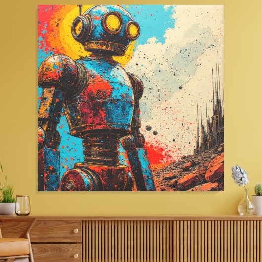 METAL HEART IRON MAN-16 CANVAS AFDRUK (Insitu (Woonkamer))