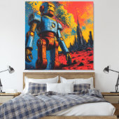 METAL HEART IRON MAN-19 CANVAS AFDRUK (Insitu (Slaapkamer))