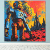 METAL HEART IRON MAN-19 CANVAS AFDRUK (Insitu (Houten vloer))