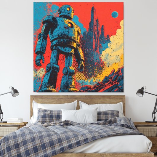 METAL HEART IRON MAN-2 CANVAS AFDRUK (Insitu (Slaapkamer))