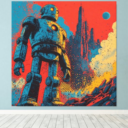 METAL HEART IRON MAN-2 CANVAS AFDRUK (Insitu (Houten vloer))