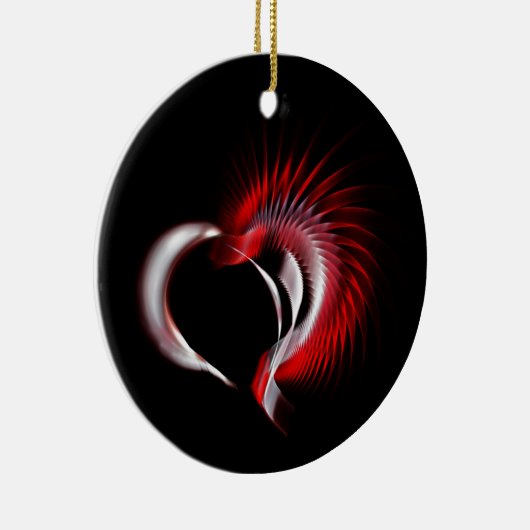 Metal Heart Keramisch Ornament (Rechts)