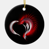 Metal Heart Keramisch Ornament (Voorkant)