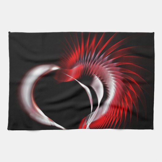 Metal Heart Theedoek (Horizontaal)