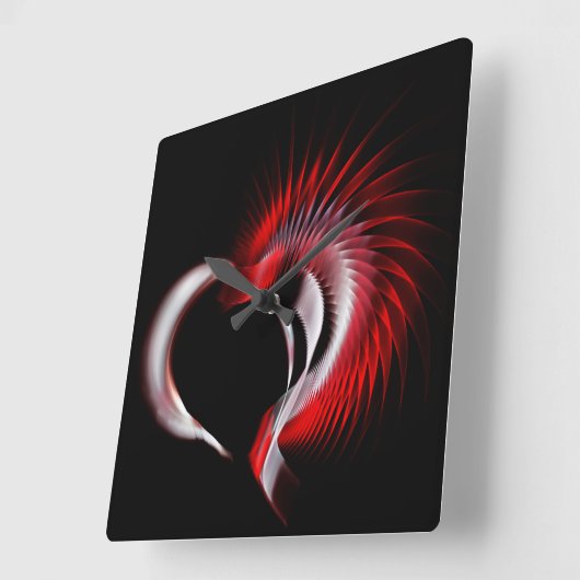 Metal Heart Vierkante Klok (Hoek)