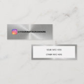 Metal Instagram Social Media Mini Visitekaartje (Voorkant / Achterkant)