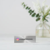Metal Instagram Social Media Mini Visitekaartje (Staand voorkant)