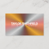 Metal Iridescent Modern Visitekaartje (Voorkant)