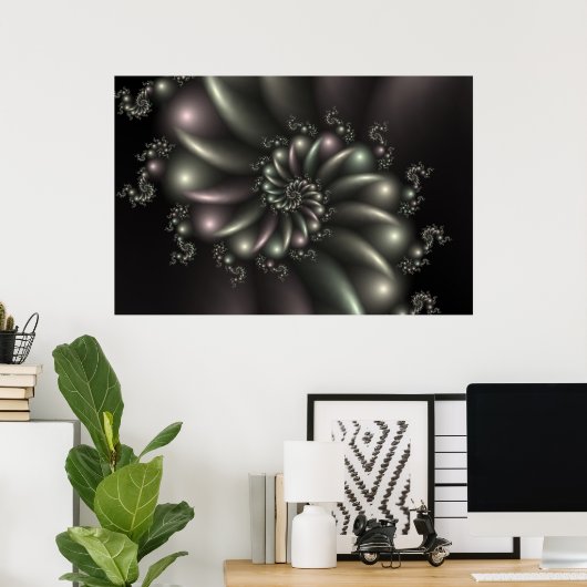 Metal Julia Fractal Poster (Thuiskantoor)