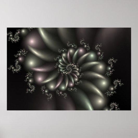 Metal Julia Fractal Poster (Voorkant)