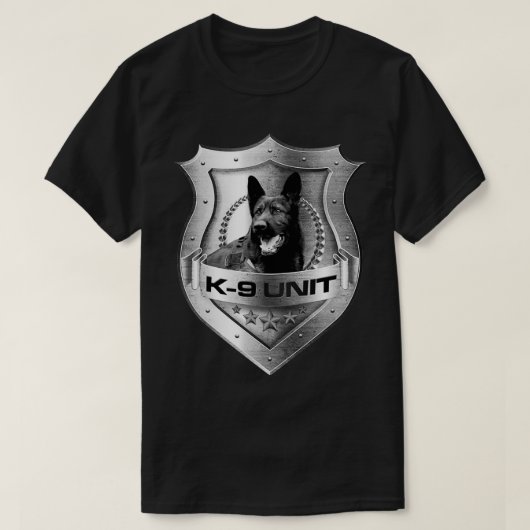 Metal K9 Unit Badge German Shepherd T-shirt (Design voorkant)