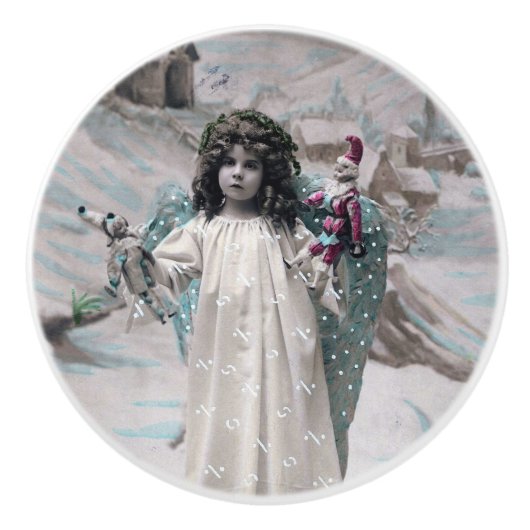 Metal Keychain Keramische Knop (Voorkant)