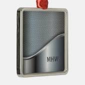 Metal look aangepaste monogram-versiering metalen ornament (Rechts)