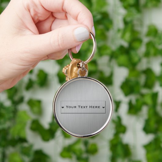 Metal Look aangepaste premium sleutelhanger (Hand)