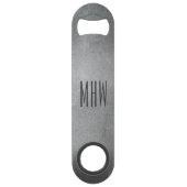 Metal Look custom monogram flesopener Speed Flessenopener (Achterkant)