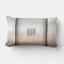 Metal Look custom monogram gooi kussens