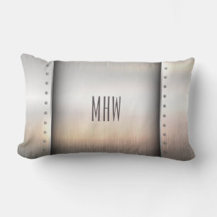 Metal Look custom monogram gooi kussens