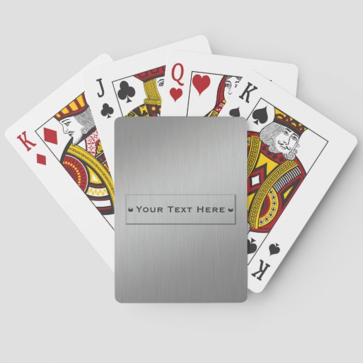 Metal Look custom playing cards Pokerkaarten (Achterkant)
