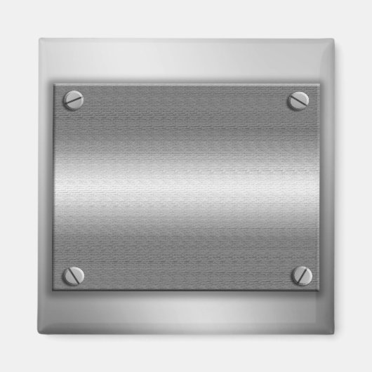 Metal Look Lijst met schroefmagneet Magneet (Voorkant)