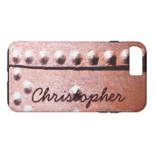 Metal look Robuust persoonlijke naam Abstract Case-Mate iPhone Case (Achterkant (Horizontaal))