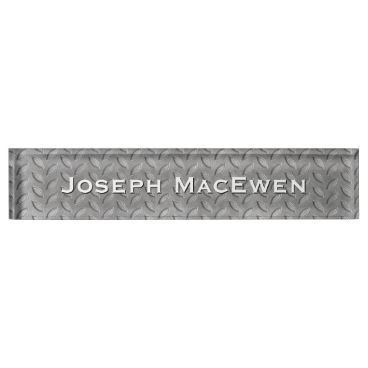 Metal look Tread Bord Custom Desk Name plate Naambordje (Voorkant)