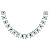 Metal Look Verjaardag / Elk aangepast bericht Man Vlaggetjes (Alle)