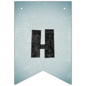 Metal Look Verjaardag / Elk aangepast bericht Man Vlaggetjes (Tweede vlag)