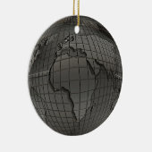 Metal look World Wereldbol Ornament (Rechts)