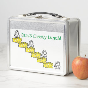 Metal Lunch Box Cheesy Lunch