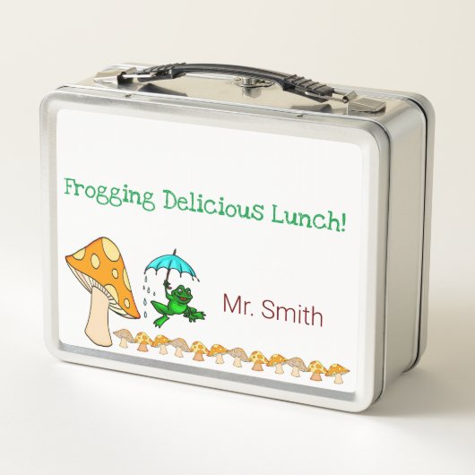 Metal Lunch Box Frogging Lunch Dinner Mushroom (Achterkant)