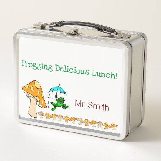 Metal Lunch Box Frogging Lunch Dinner Mushroom (Voorkant)