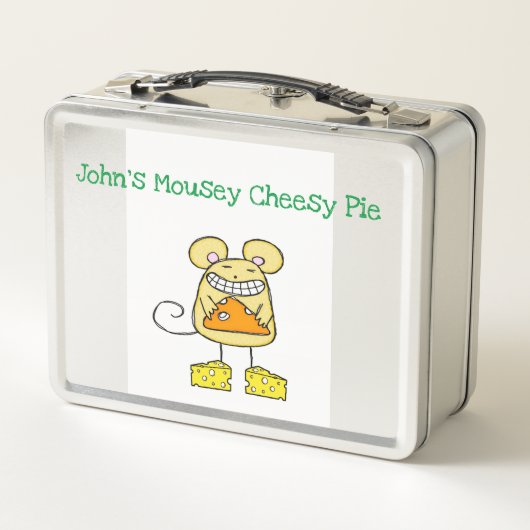 Metal Lunch Box Mousey Cheesy Pizza (Achterkant)