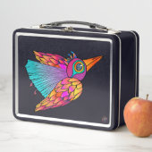 Metal Lunchbox colorful Bird Creature (In situ)