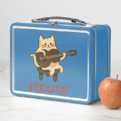 Metal Lunchbox Funny Meow Kat Lover (In situ)