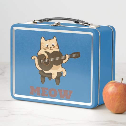 Metal Lunchbox Funny Meow Kat Lover (In situ)