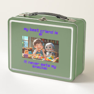 Metal Lunchbox -"Mijn beste vriend is AI Metal Lun