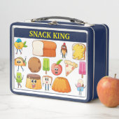 Metal Lunchbox-SNACK KING Kinder lunchbox – Cartoo (In situ)