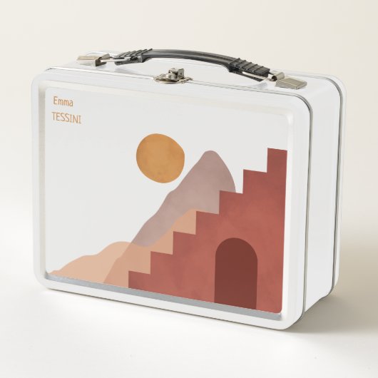 Metal Lunchbox - Terracotta Rouge (Voorkant)