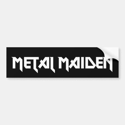 Metal Maiden Bumpersticker (Voorkant)