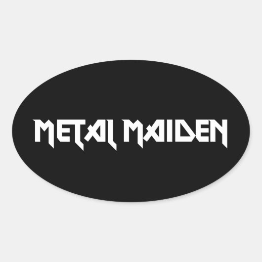 Metal Maiden Ovale Sticker (Voorkant)