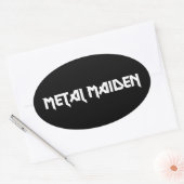 Metal Maiden Ovale Sticker (Envelop)
