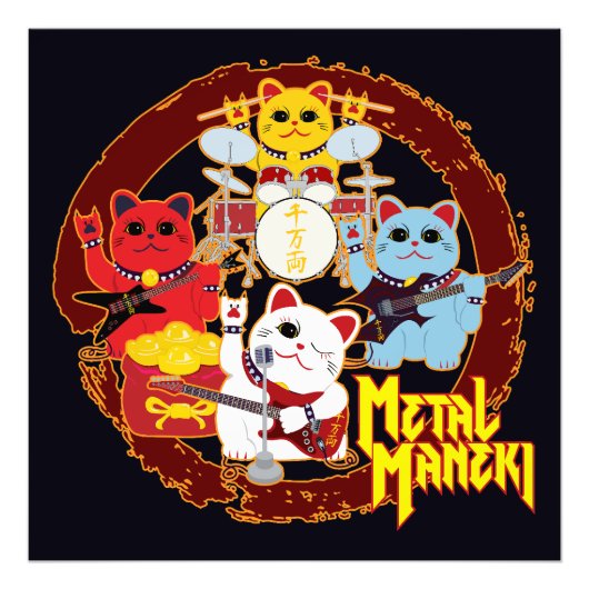 Metal Maneki Foto Afdruk (Voorkant)