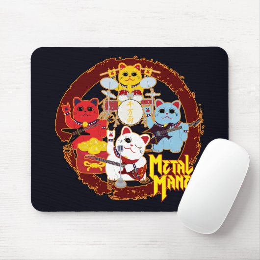 Metal Maneki Muismat (Met muis)