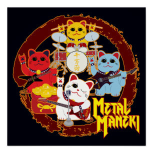 Metal Maneki Perfect Poster