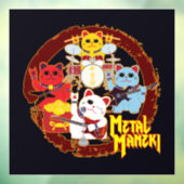 Metal Maneki Raamsticker (Vel 3)